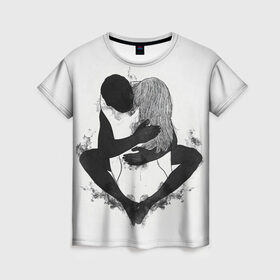 Женская футболка 3D с принтом Love You в Курске, 100% полиэфир ( синтетическое хлопкоподобное полотно) | прямой крой, круглый вырез горловины, длина до линии бедер | 14 февряля | amor | kiss | love | love you | my love | valentine | валентин | люблю | любовь | отношения | пара | поцелуй | я люблю