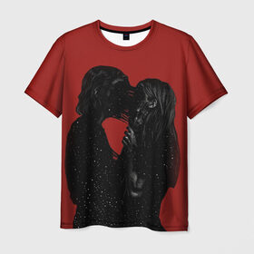 Мужская футболка 3D с принтом Kiss в Курске, 100% полиэфир | прямой крой, круглый вырез горловины, длина до линии бедер | 14 февряля | amor | kiss | love | love you | my love | valentine | валентин | люблю | любовь | отношения | пара | поцелуй | я люблю