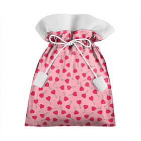 Подарочный 3D мешок с принтом Сердечки на палочках в Курске, 100% полиэстер | Размер: 29*39 см | 8 марта | love | девочки | женская | леденцы | любовь | подружке | сердечки | сосачки | чупа чупс