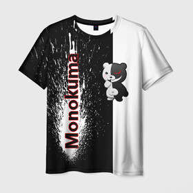 Мужская футболка 3D с принтом Monokuma в Курске, 100% полиэфир | прямой крой, круглый вырез горловины, длина до линии бедер | monokuma | игра | медведь | монокума | плюшевый | робот
