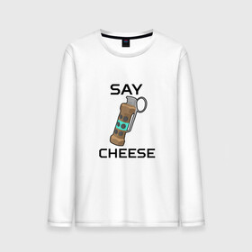 Мужской лонгслив хлопок с принтом Say Cheese в Курске, 100% хлопок |  | awp | breeki | cheeki | counter | cs | easy | everyday | ez | gg | go | just | katka | kill | knife | lemon | luck | mid | no | one | plant | pz | rush | shot | skill | smoke | squeeze | strike | wp | вп | гг | изи | катка | контра