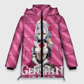 Женская зимняя куртка 3D с принтом Genshin Impact Ноэлль в Курске, верх — 100% полиэстер; подкладка — 100% полиэстер; утеплитель — 100% полиэстер | длина ниже бедра, силуэт Оверсайз. Есть воротник-стойка, отстегивающийся капюшон и ветрозащитная планка. 

Боковые карманы с листочкой на кнопках и внутренний карман на молнии | аниме | аниме игра | геншин импакт | мондштадт | ноэлль