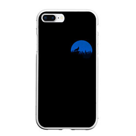Чехол для iPhone 7Plus/8 Plus матовый с принтом Луна в Курске, Силикон | Область печати: задняя сторона чехла, без боковых панелей | animals | wolf | волк | волки | животные | звери | зверь | луна | одиночество | одиночка | пёс | собака
