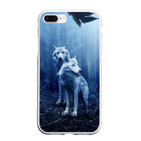 Чехол для iPhone 7Plus/8 Plus матовый с принтом Волки в Курске, Силикон | Область печати: задняя сторона чехла, без боковых панелей | animals | wolf | волк | волки | животные | звери | зверь | луна | одиночество | одиночка | пёс | собака