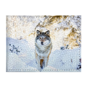 Обложка для студенческого билета с принтом Я зимой в Курске, натуральная кожа | Размер: 11*8 см; Печать на всей внешней стороне | Тематика изображения на принте: animals | wolf | волк | волки | животные | звери | зверь | луна | одиночество | одиночка | пёс | собака
