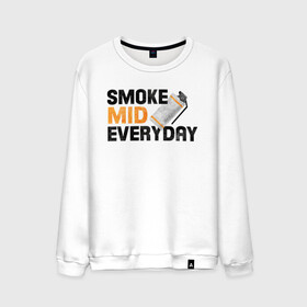 Мужской свитшот хлопок с принтом Smoke Mid Everyday в Курске, 100% хлопок |  | asiimov | asimov | beast | counter | counter strike | cs | easy | ez | gg | ggwp | global | go | gradient | howl | hyper | mem | meme | memes | offensive | smoke | strike | азимов | вой | градиент | зверь | контра | лого | логотип