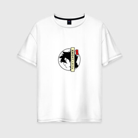 Женская футболка хлопок Oversize с принтом Rey в Курске, 100% хлопок | свободный крой, круглый ворот, спущенный рукав, длина до линии бедер
 | anime | rey | yakusoku no neverland | аниме | герой | иероглифы | манга | обещанный неверленд | персонаж | рей