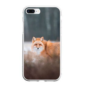 Чехол для iPhone 7Plus/8 Plus матовый с принтом Лиса в Курске, Силикон | Область печати: задняя сторона чехла, без боковых панелей | Тематика изображения на принте: fox | foxy | животное | звери | лиса | лисенок | лисичка | милая | рыжая | фокс