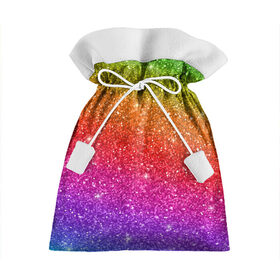 Подарочный 3D мешок с принтом Блестки радуги в Курске, 100% полиэстер | Размер: 29*39 см | Тематика изображения на принте: абстракция | блеск | блестки | блестяжки | блестяшки | градиент | радуга | узор | фон | яркий узор