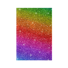 Обложка для паспорта матовая кожа с принтом Блестки радуги в Курске, натуральная матовая кожа | размер 19,3 х 13,7 см; прозрачные пластиковые крепления | абстракция | блеск | блестки | блестяжки | блестяшки | градиент | радуга | узор | фон | яркий узор