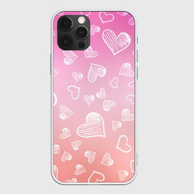 Чехол для iPhone 12 Pro Max с принтом Сердечки в Курске, Силикон |  | 8 марта | love | девочки | женская | любовь | подружке | сердечки