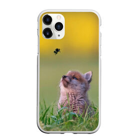 Чехол для iPhone 11 Pro Max матовый с принтом Лисенок и пчелка в Курске, Силикон |  | Тематика изображения на принте: fox | foxy | животное | звери | лиса | лисенок | лисичка | милая | рыжая | фокс