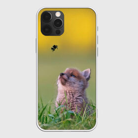 Чехол для iPhone 12 Pro Max с принтом Лисенок и пчелка в Курске, Силикон |  | fox | foxy | животное | звери | лиса | лисенок | лисичка | милая | рыжая | фокс