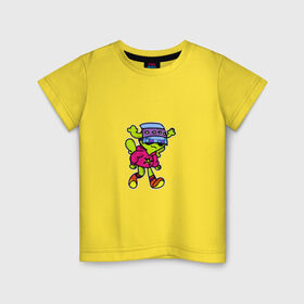 Детская футболка хлопок с принтом Инопланетяне рулят! в Курске, 100% хлопок | круглый вырез горловины, полуприлегающий силуэт, длина до линии бедер | Тематика изображения на принте: tgcarpg | игра | инопланетянин | космос | мультяшки