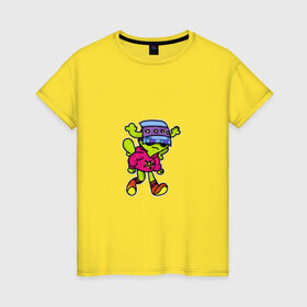 Женская футболка хлопок с принтом Инопланетяне рулят! в Курске, 100% хлопок | прямой крой, круглый вырез горловины, длина до линии бедер, слегка спущенное плечо | tgcarpg | игра | инопланетянин | космос | мультяшки