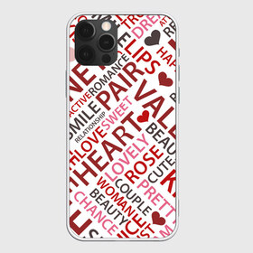 Чехол для iPhone 12 Pro Max с принтом Любовь и буквы в Курске, Силикон |  | love | валентин | любовь | надписи | сердце | текст