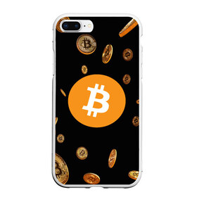 Чехол для iPhone 7Plus/8 Plus матовый с принтом BITCOIN в Курске, Силикон | Область печати: задняя сторона чехла, без боковых панелей | Тематика изображения на принте: bitcoin | btc | биткоин | валюта | деньги | криптовалюта