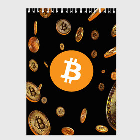 Скетчбук с принтом BITCOIN в Курске, 100% бумага
 | 48 листов, плотность листов — 100 г/м2, плотность картонной обложки — 250 г/м2. Листы скреплены сверху удобной пружинной спиралью | bitcoin | btc | биткоин | валюта | деньги | криптовалюта