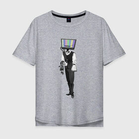 Мужская футболка хлопок Oversize с принтом Убийца времени в Курске, 100% хлопок | свободный крой, круглый ворот, “спинка” длиннее передней части | игры | компьютер | прокастинация | телевизор | телефон