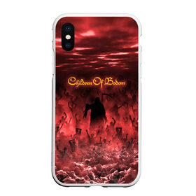 Чехол для iPhone XS Max матовый с принтом Children of Bodom в Курске, Силикон | Область печати: задняя сторона чехла, без боковых панелей | cobhc | death | metal | дым | концерт | метал | рок | толпа