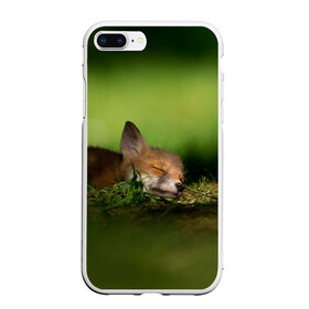 Чехол для iPhone 7Plus/8 Plus матовый с принтом Сонный лисенок в Курске, Силикон | Область печати: задняя сторона чехла, без боковых панелей | fox | foxy | животное | звери | лиса | лисенок | лисичка | милая | рыжая | фокс