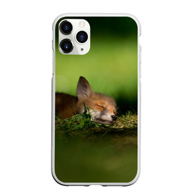 Чехол для iPhone 11 Pro Max матовый с принтом Сонный лисенок в Курске, Силикон |  | Тематика изображения на принте: fox | foxy | животное | звери | лиса | лисенок | лисичка | милая | рыжая | фокс