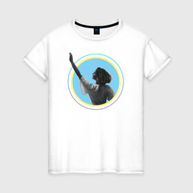 Женская футболка хлопок с принтом Прощай, 2020 в Курске, 100% хлопок | прямой крой, круглый вырез горловины, длина до линии бедер, слегка спущенное плечо | Тематика изображения на принте: 
