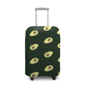 Чехол для чемодана 3D с принтом Авокадо в Курске, 86% полиэфир, 14% спандекс | двустороннее нанесение принта, прорези для ручек и колес | low poly avocado | авокадо | авокадо с косточкой | растение | фрукт