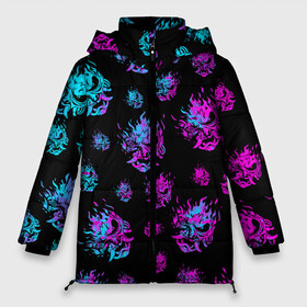 Женская зимняя куртка 3D с принтом CYBERPUNK NEON PATTERN в Курске, верх — 100% полиэстер; подкладка — 100% полиэстер; утеплитель — 100% полиэстер | длина ниже бедра, силуэт Оверсайз. Есть воротник-стойка, отстегивающийся капюшон и ветрозащитная планка. 

Боковые карманы с листочкой на кнопках и внутренний карман на молнии | 2019 | cd project red | cyberpunk 2077 | cyberpunk fashion | hacker | keanu reeves | maelstrom | militech | night city | quadra | samurai | samurai cyberpunk 2077 | sci fi | trauma team | v | ви | киану ривз | киберпанк 2077 | логотип | роботы | 