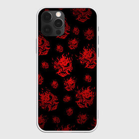 Чехол для iPhone 12 Pro Max с принтом RED SAMURAI PATTERN в Курске, Силикон |  | Тематика изображения на принте: 2019 | cd project red | cyberpunk 2077 | cyberpunk fashion | hacker | keanu reeves | maelstrom | militech | night city | quadra | samurai | samurai cyberpunk 2077 | sci fi | trauma team | v | ви | киану ривз | киберпанк 2077 | логотип | роботы | 