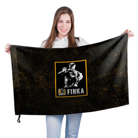 Флаг 3D с принтом Finka в Курске, 100% полиэстер | плотность ткани — 95 г/м2, размер — 67 х 109 см. Принт наносится с одной стороны | finka | r6s | rainbow six siege | оперативник | персонаж | финка