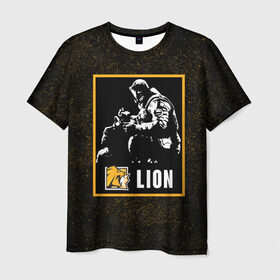 Мужская футболка 3D с принтом Lion в Курске, 100% полиэфир | прямой крой, круглый вырез горловины, длина до линии бедер | Тематика изображения на принте: lion | r6s | rainbow six siege | лион | оперативник | персонаж