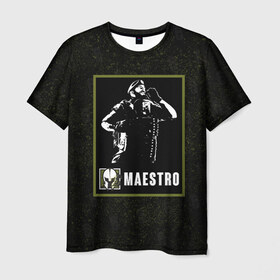 Мужская футболка 3D с принтом Maestro в Курске, 100% полиэфир | прямой крой, круглый вырез горловины, длина до линии бедер | maestro | r6s | rainbow six siege | маэстро | оперативник | персонаж