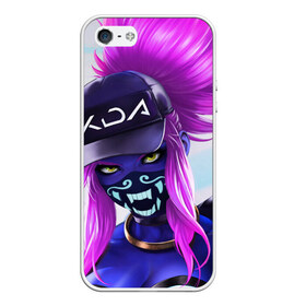 Чехол для iPhone 5/5S матовый с принтом KDA Akali в Курске, Силикон | Область печати: задняя сторона чехла, без боковых панелей | k pop | kda | lol | акали | образ