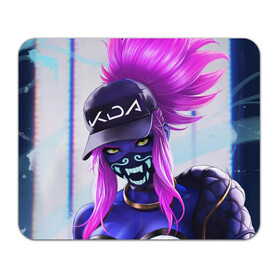 Коврик для мышки прямоугольный с принтом KDA Akali в Курске, натуральный каучук | размер 230 х 185 мм; запечатка лицевой стороны | k pop | kda | lol | акали | образ