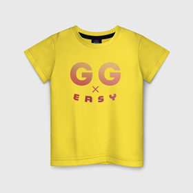 Детская футболка хлопок с принтом GG EASY в Курске, 100% хлопок | круглый вырез горловины, полуприлегающий силуэт, длина до линии бедер | Тематика изображения на принте: 16 | counterstrike | csgo | easy | ez | gg | global offensive | memes | source | гг | изи | ксго