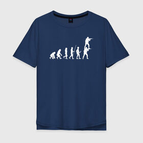 Мужская футболка хлопок Oversize с принтом EVOLUTION в Курске, 100% хлопок | свободный крой, круглый ворот, “спинка” длиннее передней части | 16 | counterstrike | csgo | evolution | global offensive | memes | source | ксго | подсадка | прогресс | развитие | эволюция