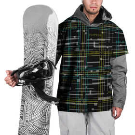 Накидка на куртку 3D с принтом Cyberpunk Tartan в Курске, 100% полиэстер |  | cyberpunk | glitch | глитч | киберпанк | клетка | матрица | узор | футуристичный | шотландка