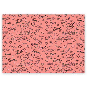 Поздравительная открытка с принтом Love Любовь в Курске, 100% бумага | плотность бумаги 280 г/м2, матовая, на обратной стороне линовка и место для марки
 | love | день святого валентина | любовь | сердце | текстура