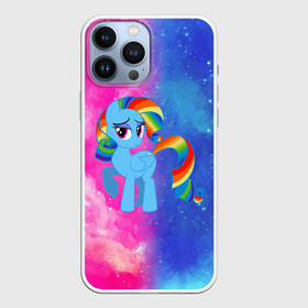 Чехол для iPhone 13 Pro Max с принтом Радуга Дэш в Курске,  |  | baby | girl | horse | kawaii | luna | my little pony | princess | rainbow | rainbow dash | девочкам | девочки | детям | единорог | животные | кавайный | конь | лошадь | луна | малыш | облака | пегас | пинки пай | пони | радуга дэш