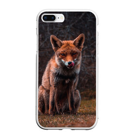 Чехол для iPhone 7Plus/8 Plus матовый с принтом Хищная лисица в Курске, Силикон | Область печати: задняя сторона чехла, без боковых панелей | fox | foxy | животное | звери | лиса | лисенок | лисичка | милая | рыжая | фокс