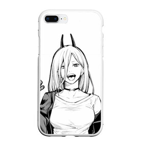 Чехол для iPhone 7Plus/8 Plus матовый с принтом Black and White Anime в Курске, Силикон | Область печати: задняя сторона чехла, без боковых панелей | anime | chainsaw man | denji | makima | manga | power | аниме | бим | денджи | дьявол бесконечности | кишибэ | летучая мышь | манга | пауэр | хаякава аки | химено | человек бензопила