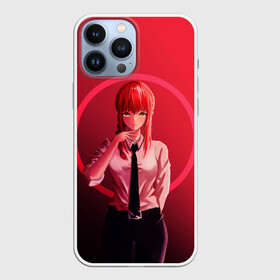 Чехол для iPhone 13 Pro Max с принтом Макима на красном фоне в Курске,  |  | anime | chainsaw man | denji | makima | manga | power | аниме | бим | денджи | дьявол бесконечности | кишибэ | летучая мышь | манга | пауэр | хаякава аки | химено | человек бензопила