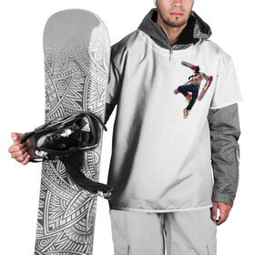 Накидка на куртку 3D с принтом Человек-Бензопила на белом фоне в Курске, 100% полиэстер |  | anime | chainsaw man | denji | makima | manga | power | аниме | бим | денджи | дьявол бесконечности | кишибэ | летучая мышь | манга | пауэр | хаякава аки | химено | человек бензопила