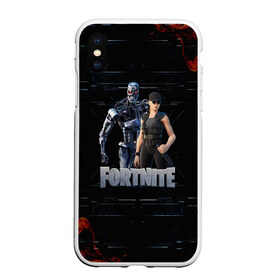 Чехол для iPhone XS Max матовый с принтом Fortnite - Terminator в Курске, Силикон | Область печати: задняя сторона чехла, без боковых панелей | chapter 2 | fortnite | fortnite 3 | fortnite terminator | sarah connor and terminator 800 | t 800 | t 800 fortnite | сара коннор | скин t 800 | скин терминатора | терминатор | терминатор т 800 | фортнайт | фортнайт глава 2 | фортнайт тер