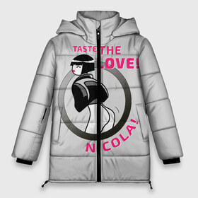 Женская зимняя куртка 3D с принтом НиКола Сyberpunk 2077 в Курске, верх — 100% полиэстер; подкладка — 100% полиэстер; утеплитель — 100% полиэстер | длина ниже бедра, силуэт Оверсайз. Есть воротник-стойка, отстегивающийся капюшон и ветрозащитная планка. 

Боковые карманы с листочкой на кнопках и внутренний карман на молнии | cyberpunk | cyberpunk 2077 | cyberpunk samurai | джонни силверхенд | киберпанк | киберпанк 2077 | киберпанк девушка | никола киберпанк 2077 | никола сyberpunk | реклама киберпанк | риклама киберпанк никола