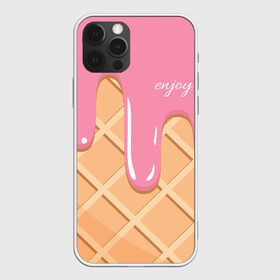 Чехол для iPhone 12 Pro Max с принтом Мороженое Рожок в Курске, Силикон |  | Тематика изображения на принте: enjoy | вафля | мороженко | мороженое | рожок | удовольствие | я мороженое