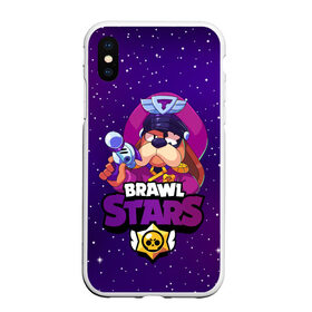 Чехол для iPhone XS Max матовый с принтом Brawl Stars - Генерал Гавс в Курске, Силикон | Область печати: задняя сторона чехла, без боковых панелей | 2020 | 2021 | brawl | colonel | dog | leon | ruffus | space | stars | бравл | браво | гавс | генерал | корабль | космический | космос | леон | лион | новые | новый | персонаж | персонажи | пес | планеты | собака | страс