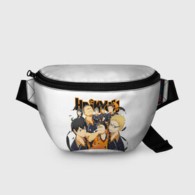 Поясная сумка 3D с принтом ВОЛЕЙБОЛ!! HAIKYUU!! в Курске, 100% полиэстер | плотная ткань, ремень с регулируемой длиной, внутри несколько карманов для мелочей, основное отделение и карман с обратной стороны сумки застегиваются на молнию | anime | haikyu | haikyuu | karasuno | аниме | волейбол | ворон | карасуно | манга | мяч | сёё хината