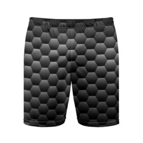 Мужские шорты спортивные с принтом СТАЛЬНЫЕ СОТЫ BLACK X WHITE в Курске,  |  | 